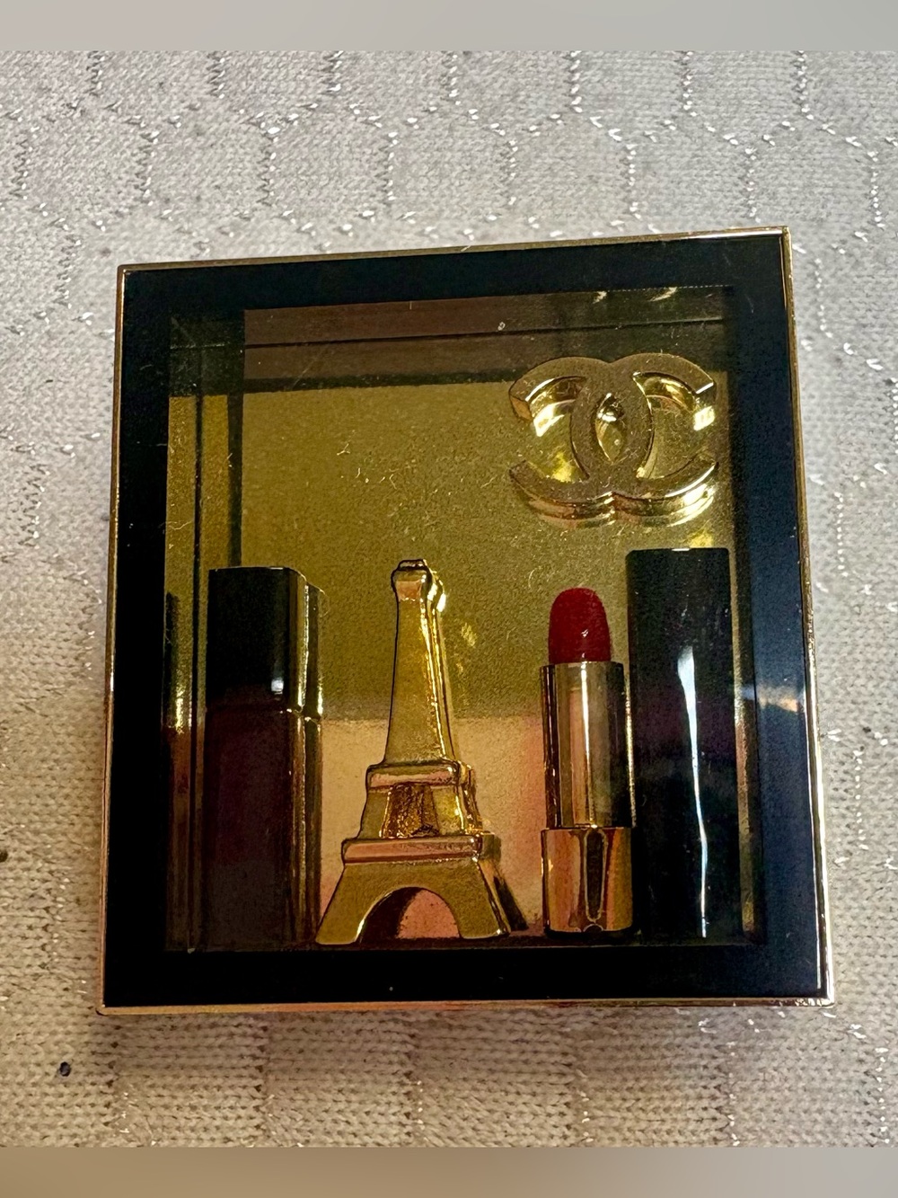 Vintage CHANEL Gold-Accented BROOCH